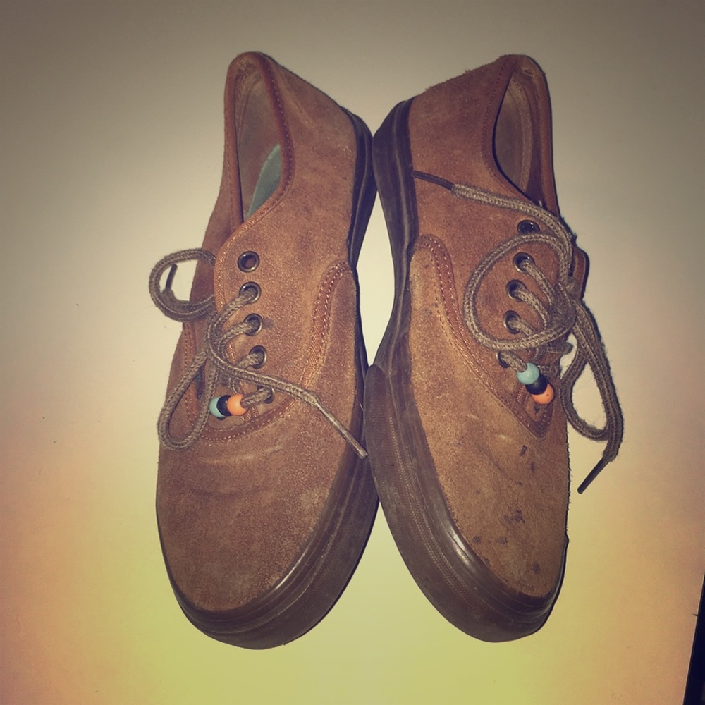 Moccasin style vans with beads